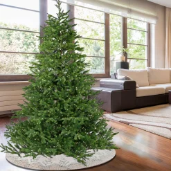 Cheap National Tree Company 7.5Ft Pre-Lit Artificial Christmas Noble Fir Hinged Tree, 2740 Dual Color Changing Rice Lights- Ul