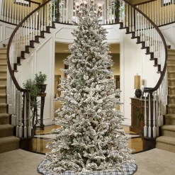 Cheap National Tree Company 10Ft Pre-Lit Artificial Feel Real® Christmas Snowy Slim Hinged Tree With Powerconnect , 5600 Warm White Led Cosmic Light®- Ul
