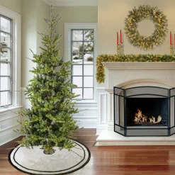 Discount National Tree Company 9Ft Pre-Lit Artificial Feel Real Lark Pine Medium Hinged Tree, 4120 Warm White Led Rice Lights- Ul