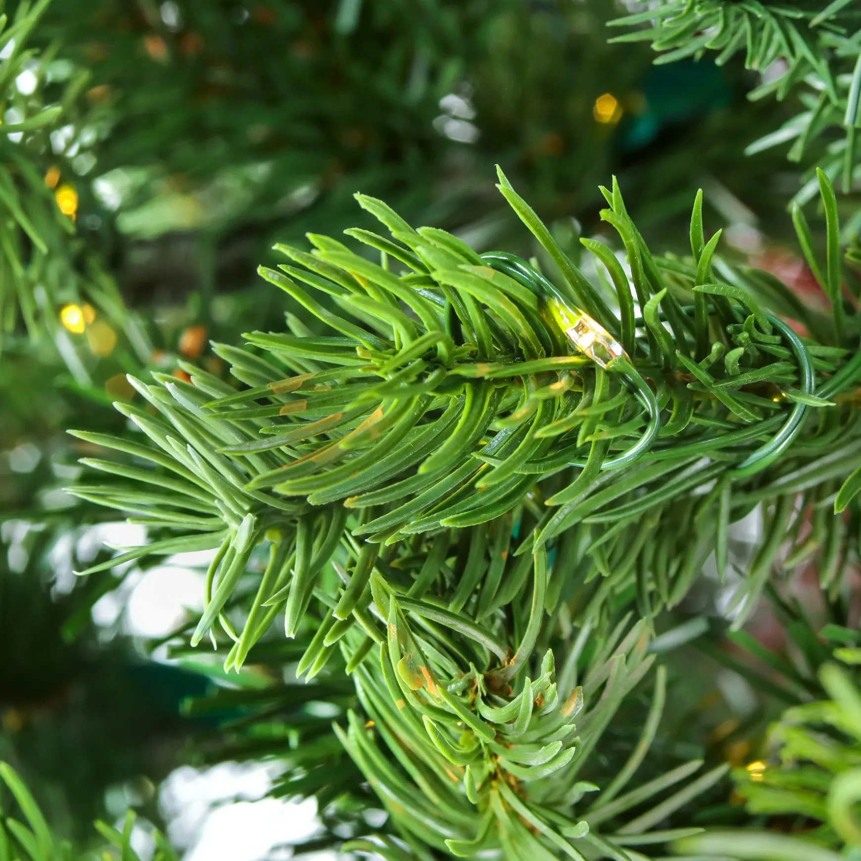 Flash Sale National Tree Company 10Ft Pre-Lit Artificial Feel Real Lark Pine Medium Hinged Tree, 5320 Warm White Led Rice Lights- Ul