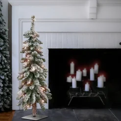 3Ft Pre-Lit Artificial Snowy Downswept Forestree, 35 Clear Lights- Ul^National Tree Company Flash Sale