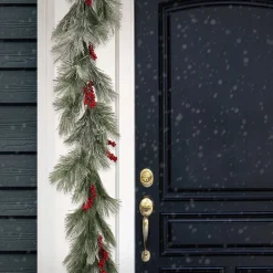 Cheap National Tree Company 8Ft Snowy Pine Berry Plastic Garland