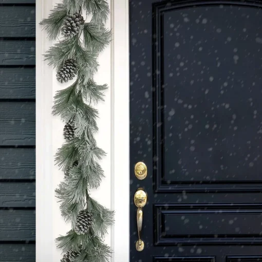 New National Tree Company 7Ft Snowy Pine Plastic Garland
