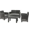 Best Sale National Tree Company Galloway Collection 4-Piece All-Weather Wicker Finish Conversation Set