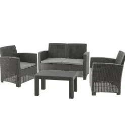 Best Sale National Tree Company Galloway Collection 4-Piece All-Weather Wicker Finish Conversation Set