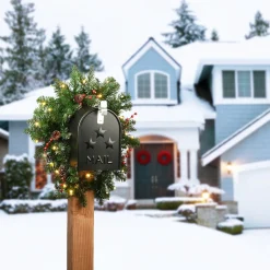 Best Sale National Tree Company Glittery Mountain Mailbox Swag