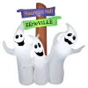 Best National Tree Company Halloween 6 Ft. Ghost Trio And Signpost
