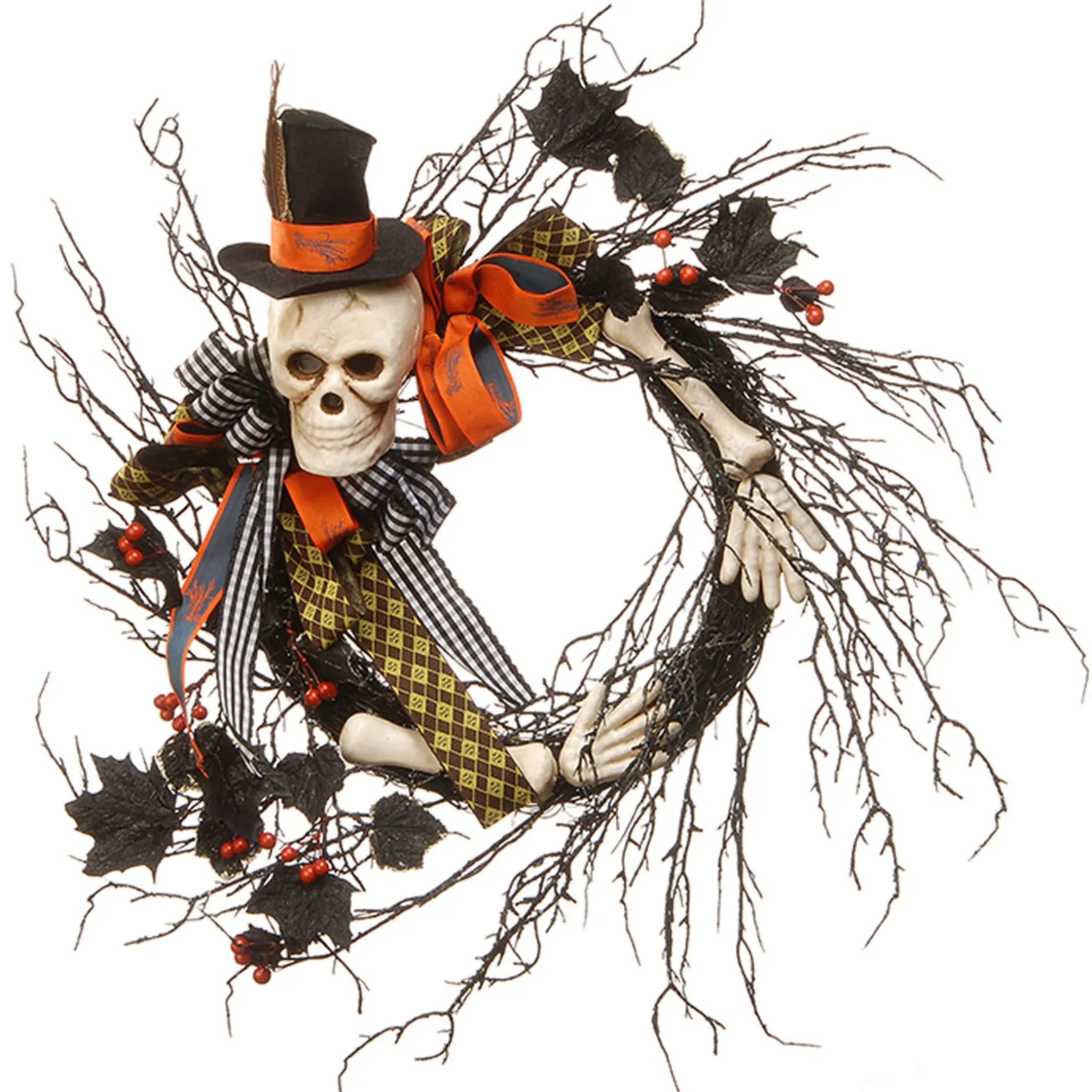 Best Sale National Tree Company Halloween 24" Skeleton & Black Twigs Decor