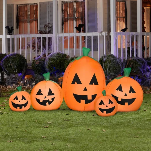Hot National Tree Company Halloween Airblown Inflatable Pumpkin Patch, 7 Feet