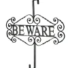 Store National Tree Company Halloween "Beware" Wreath Hanger, 16 Inches