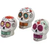 Hot National Tree Company Halloween Day Of The Dead Skulls, Pack Of 3, 3 Inches