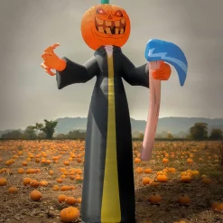 Clearance National Tree Company Halloween 20Ft Inflatable Pumkin Reaper, 6 White Led Lights- Ul