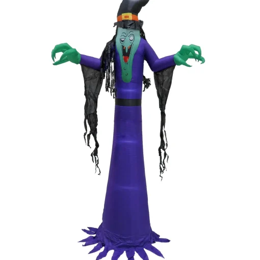 Online National Tree Company Halloween 12Ft Inflatable Witch, 4 White Led Lights- Ul