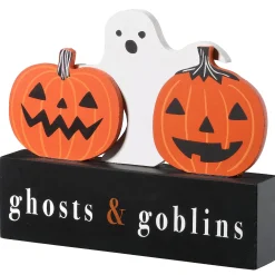 Cheap National Tree Company Halloween Ghosts And Goblins Sign Decoration, 6 In