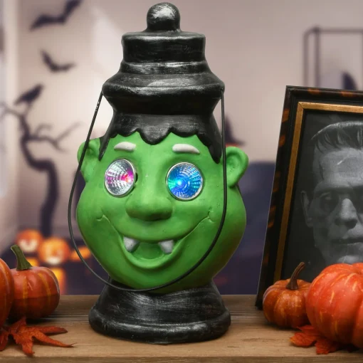Outlet National Tree Company Halloween Green Ghoul Lantern, Led Lights, 12 Inches