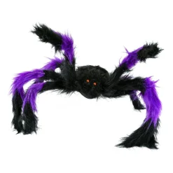 Flash Sale National Tree Company Halloween Hairy Spider Decoration, Black And Purple, 20 Inches