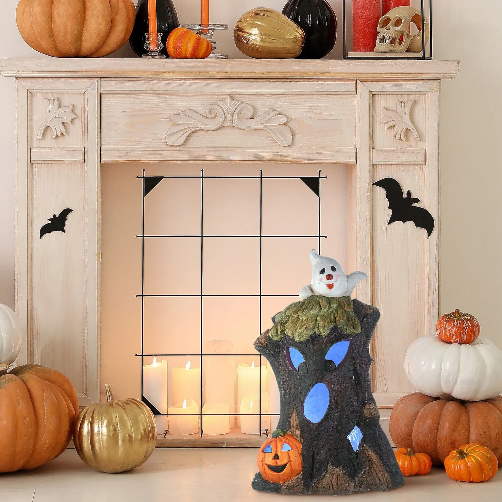 Cheap National Tree Company Halloween Haunted Tree Trunk Decoration, Led Lights, 18 Inches