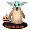 Discount National Tree Company Halloween Inflatable Decoration, Green, Mandalorian, Self Inflating, Plug In, 78 Inches