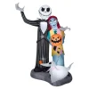 Fashion National Tree Company Halloween Inflatable Decoration, Black, Jack Skellington And Friends, Self Inflating, Plug In, 6 Feet