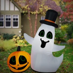 Outlet National Tree Company Halloween Inflatable Ghost, Led Lights, 4 Foot