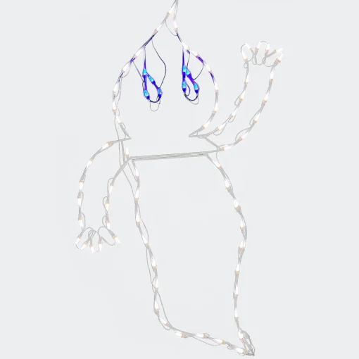 Fashion National Tree Company Halloween Lighted Sign Decoration, White, Waving Ghost, Led Lights, Plug In, 51 Inches