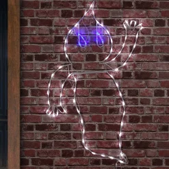 Fashion National Tree Company Halloween Lighted Sign Decoration, White, Waving Ghost, Led Lights, Plug In, 51 Inches