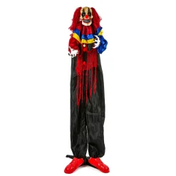 Cheap National Tree Company Halloween Pre Lit Animated Creepy Clown, Red, Sound Activated, Led Lights, Battery Operated, 63 Inches