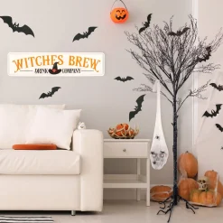 Cheap National Tree Company Halloween Pre Lit Animated Hanging Skull, White, Sound Activated, Led Lights, Battery Operated, 27 Inches