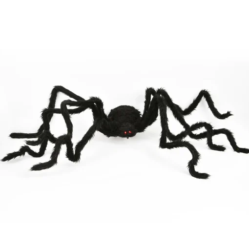 Shop National Tree Company Halloween Pre Lit Animated Crawling Spider, Black, Sound Activated, Led Lights, Battery Operated, 63 Inches