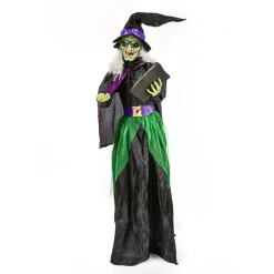 Online National Tree Company Halloween Pre Lit Animated Wicked Witch, Black, Sound Activated, Led Lights, Battery Operated, 6 Feet