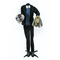 Clearance National Tree Company Halloween Pre Lit Animated Headless Man, Black, Sound Activated, Led Lights, Battery Operated, 59 Inches