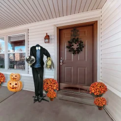 Clearance National Tree Company Halloween Pre Lit Animated Headless Man, Black, Sound Activated, Led Lights, Battery Operated, 59 Inches