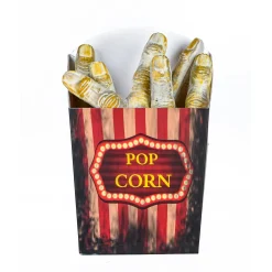 New National Tree Company Halloween Pre Lit Animated Popcorn Fingers, Brown, Sound Activated, Led Lights, Battery Operated, 4 Inches