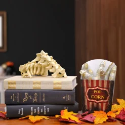 New National Tree Company Halloween Pre Lit Animated Popcorn Fingers, Brown, Sound Activated, Led Lights, Battery Operated, 4 Inches