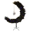 Outlet National Tree Company Halloween Pre Lit Artificial Tree Decoration, Black, Moon Shaped, Led Lights, Battery Operated, 6 Feet