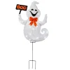 Fashion National Tree Company Halloween Pre Lit Lawn Decoration, White, Boo Ghost, Led Lights, Battery Operated, 31 Inches