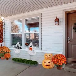 Fashion National Tree Company Halloween Pre Lit Lawn Decoration, White, Boo Ghost, Led Lights, Battery Operated, 31 Inches