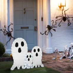 Hot National Tree Company Halloween Pre-Lit Ghost Trio Outdoor Decoration, Led Lights, 36 Inches