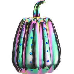 Cheap National Tree Company Halloween Pre-Lit Iridescent Pumpkin Decoration, Led Lights, 14 Inches