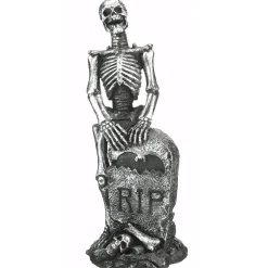 Shop National Tree Company Halloween Silver Skeleton On Gravestone, 20 Inches