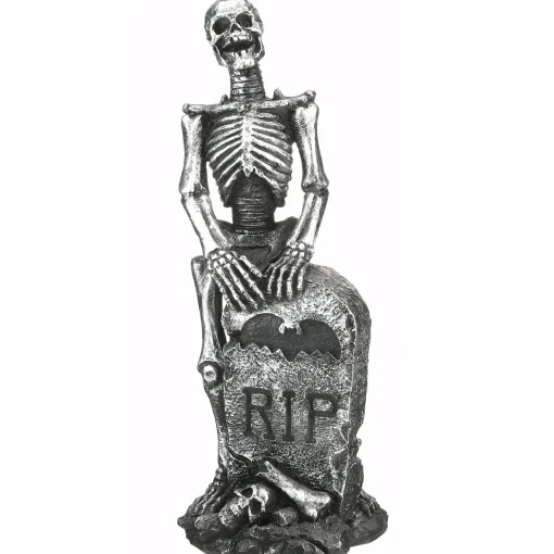 Shop National Tree Company Halloween Silver Skeleton On Gravestone, 20 Inches