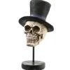 Store National Tree Company Halloween Skull In Top Hat Table Decoration, 12 Inches