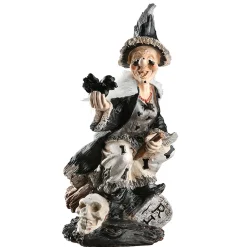 New National Tree Company Halloween Spooky Witch On A Broom Decoration, 10 In