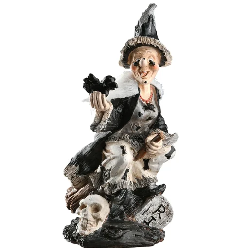 New National Tree Company Halloween Spooky Witch On A Broom Decoration, 10 In