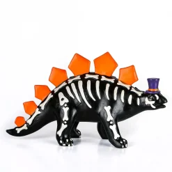 Store National Tree Company Halloween Tabletop Decoration, Black, Stegosaurus, 1 Foot