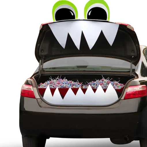 Fashion National Tree Company Halloween Tricky Trunks Car Decoration Kit, Bright Eyes, 4-Piece Kit