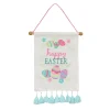 Shop National Tree Company Happy Easter With Eggs Hanging Banner Decoration, White, Easter Collection, 19 Inches