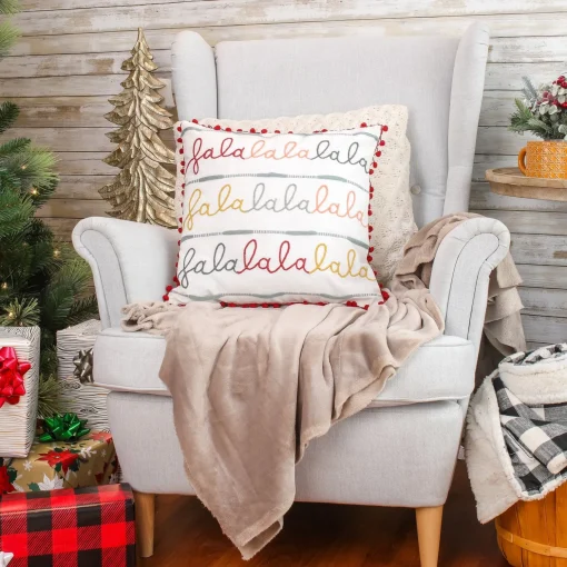 Cheap National Tree Company Hgtv Falala Embroidered Pillow