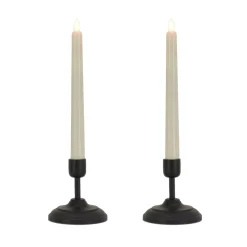 Fashion National Tree Company Hgtv Home Collection Flameless Heritage Candle Pair, Black Base