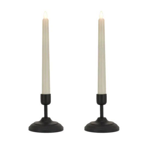 Fashion National Tree Company Hgtv Home Collection Flameless Heritage Candle Pair, Black Base